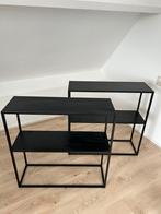 Twee zwarte side tables (tafel) in goede staat., Huis en Inrichting, Kasten | Wandmeubels, Minder dan 100 cm, 25 tot 50 cm, Minder dan 150 cm