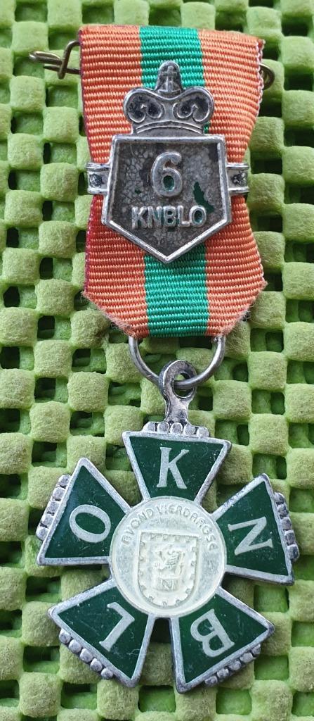 Medaille: KNBLO 5+6 keer avondvierdaagse., Postzegels en Munten, Penningen en Medailles, Overige materialen, Nederland, Ophalen of Verzenden