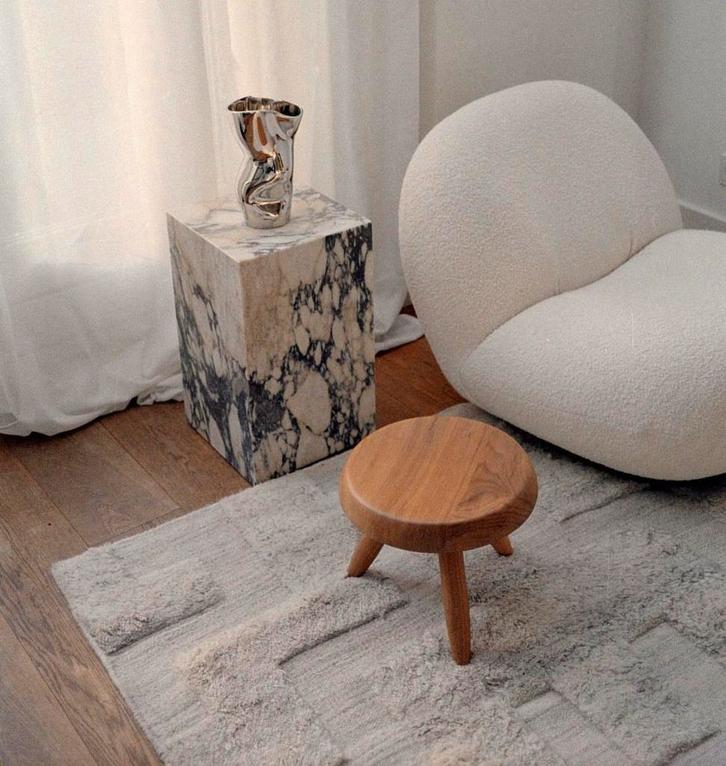 Boho Cream Mix wollen vloerkleed van Nordic Knots 200x300 cm, Huis en Inrichting, Tafelkleden, Zo goed als nieuw, Rechthoek, Ophalen