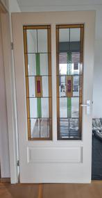 Binnendeur met glas en loodraam., Ophalen, Gebruikt, Binnendeur, Glas