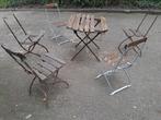 In 1945 zo goed als nieuwe bistro set., Ophalen of Verzenden, Zo goed als nieuw, Metaal, Inklapbaar