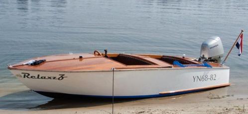 Vintage Speedboot met Honda BF45 - Klaar voor Avontuur!, Watersport en Boten, Motorboten en Motorjachten, Gebruikt, Hout, Tot 6 meter