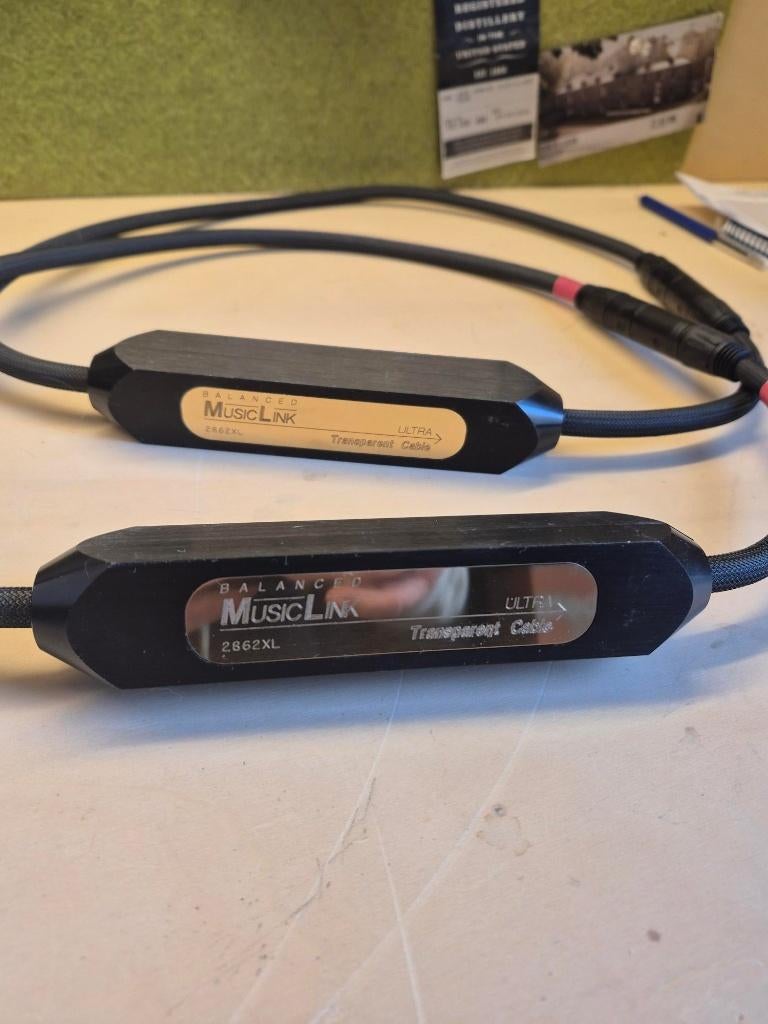 Transparent Balanced MusicLink Ultra (XLR), 1m, Audio, Tv en Foto, Audiokabels en Televisiekabels, Ophalen of Verzenden, Zo goed als nieuw