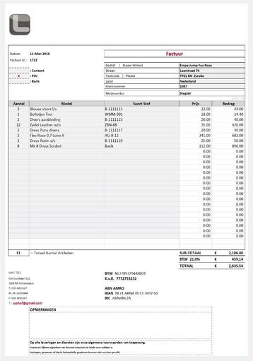 Facturen en offertes maken in Excel: met kant-en-klaar progr beschikbaar voor biedingen