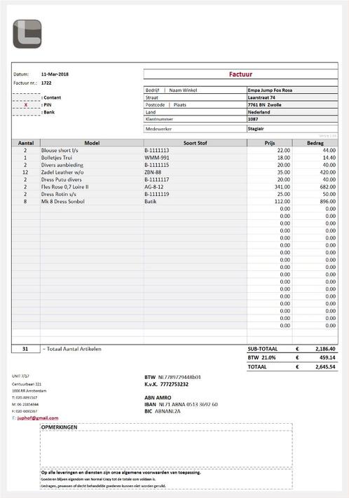 Facturen en offertes maken in Excel: met kant-en-klaar progr, Computers en Software, Office-software, Nieuw, Windows, Excel, Ophalen of Verzenden
