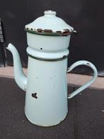 Oude Mintgroene Emaille Koffiekan, Antiek en Kunst, Antiek | Emaille, Ophalen of Verzenden