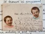 Twee kindjes - broer en zus - jongen en meisje (HH), Ophalen of Verzenden, Voor 1920, Gelopen, Kinderen