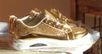 Gouden sneakers met glinsters, maat 42 / 42,5, nieuw, Kleding | Heren, Overige kleuren, Nieuw, Ophalen of Verzenden, Sneakers of Gympen