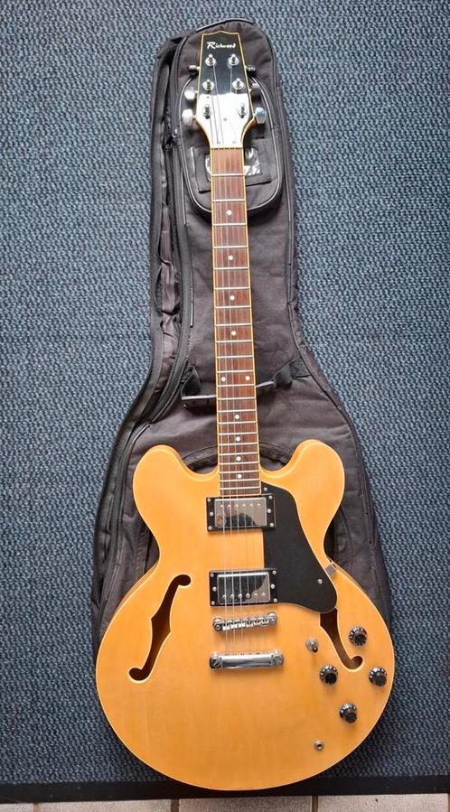 Richwood RE500 ES335 semi hollow body gitaar, Muziek en Instrumenten, Snaarinstrumenten | Gitaren | Elektrisch, Zo goed als nieuw
