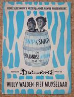 Snip & Snap Hollandse Nieuwe revue '55 '56 programmaboekje, Gebruikt, Verzenden, Boek, Tijdschrift of Artikel, X