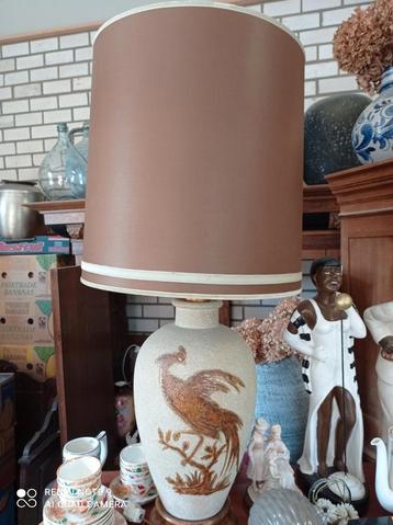 Vintage Tafellamp met Vogelmotief beschikbaar voor biedingen