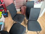 4 zwarte eetkamer stoelen, Huis en Inrichting, Stoelen, Gebruikt, Zwart, Ophalen of Verzenden, Vier
