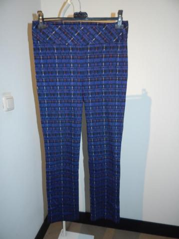 Joseph Ribkoff stretch broek ruiten print blauw en kleur M beschikbaar voor biedingen