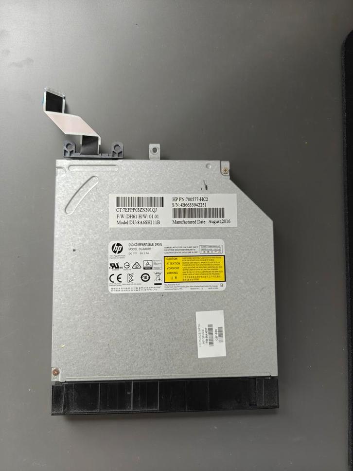 HP DVD laptop drive DU-8A6SH11B, Computers en Software, Optische drives, Gebruikt, Intern, MacOS, Windows, Cd, Dvd, Ophalen of Verzenden