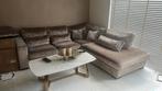 Hoekbank met lounge kleur bronze/gold, Ophalen, Zo goed als nieuw