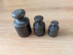 3 antieke gewichten 500-200-100gr, Ophalen of Verzenden