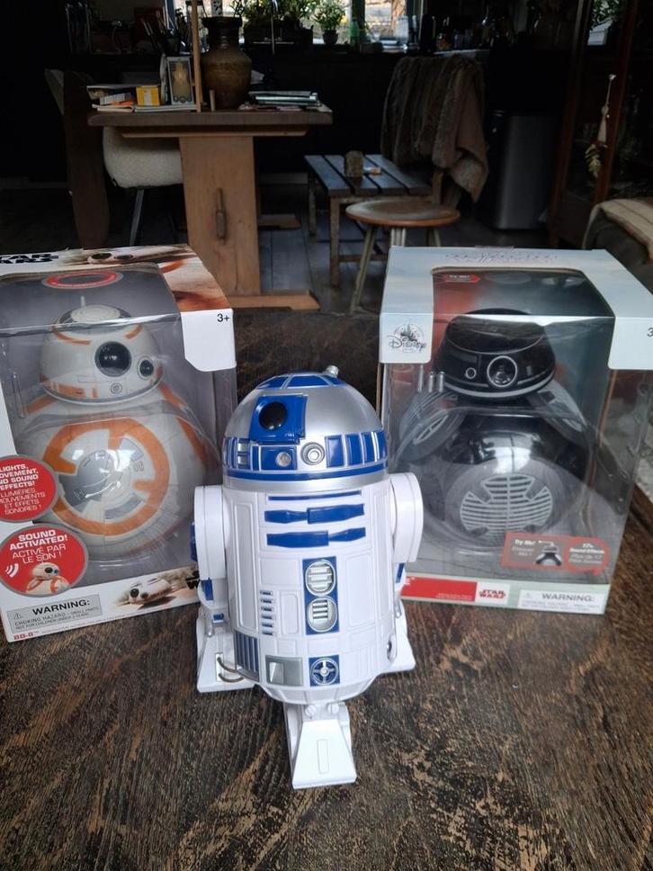 Star wars, 3x Driods: BB8, BB9E en R2D2, Verzamelen, Star Wars, Gebruikt, Actiefiguurtje, Ophalen of Verzenden