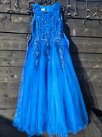 Blauwe gala jurk meisje maat 12, Galajurk, Blauw, Zo goed als nieuw, Ophalen