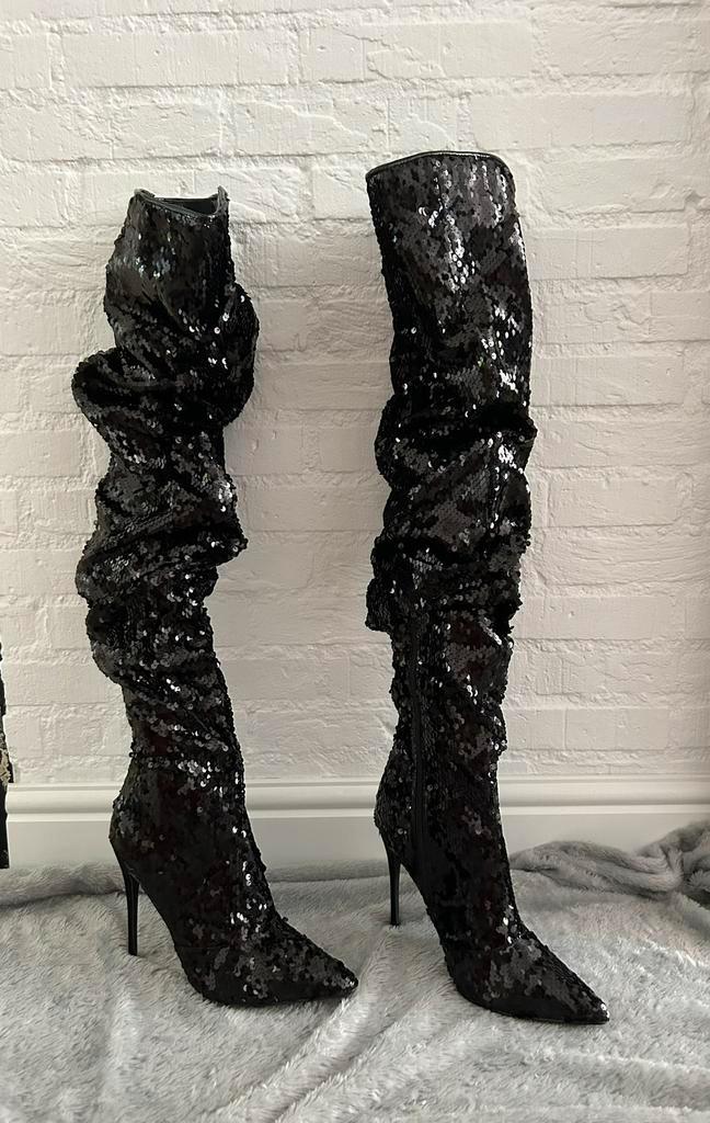 Pleaser, Courtly 3011 Maat 40, Kleding | Dames, Schoenen, Nieuw, Hoge laarzen, Zwart, Ophalen of Verzenden