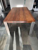 Mooie walnoothouten tafel, Huis en Inrichting, Tafels | Eettafels, Ophalen, Overige materialen, 100 tot 150 cm, Zo goed als nieuw
