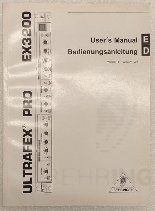EX3200 BEHRINGER Ultrafex PRO, Audio, Tv en Foto, Professionele Audio-, Tv- en Video-apparatuur, Zo goed als nieuw, Audio, Ophalen of Verzenden