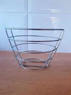 Metalen (RVS) fruitmand/fruitschaal diameter 22,50 cm, Ophalen, Overige materialen, Mand, Rond