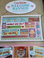 Cross stitcher, welkome banner, Hobby en Vrije tijd, Ophalen of Verzenden, Zo goed als nieuw, Handborduren, Patroon