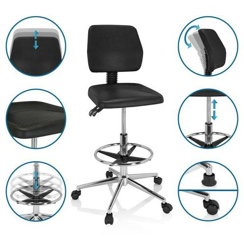 Werkstoel/Werkkruk TOP WORK 11. Nieuw!, Huis en Inrichting, Bureaustoelen, Nieuw, Zwart, Ergonomisch, Ophalen of Verzenden