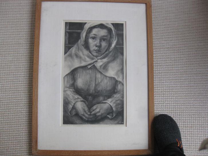 Aart van Dobbenburgh (1899-1989). "Katjuscha Maszlova "., Antiek en Kunst, Kunst | Litho's en Zeefdrukken, Ophalen