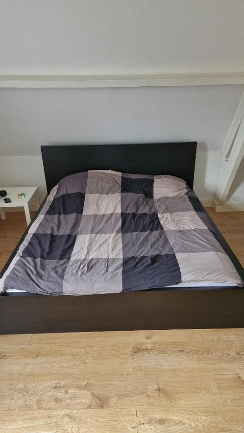 Ikea MALM bedframe 180x200 zwart, Huis en Inrichting, Slaapkamer | Bedden, Gebruikt, Tweepersoons, 180 cm, 200 cm, Hout, Zwart