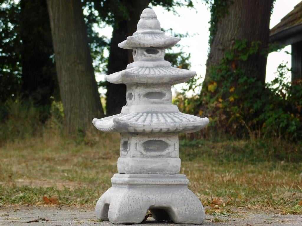 Japanse Pagode Tuinbeeld – Steen – 45 cm, Tuin en Terras, Tuinbeelden, Overige typen, Steen, Ophalen of Verzenden