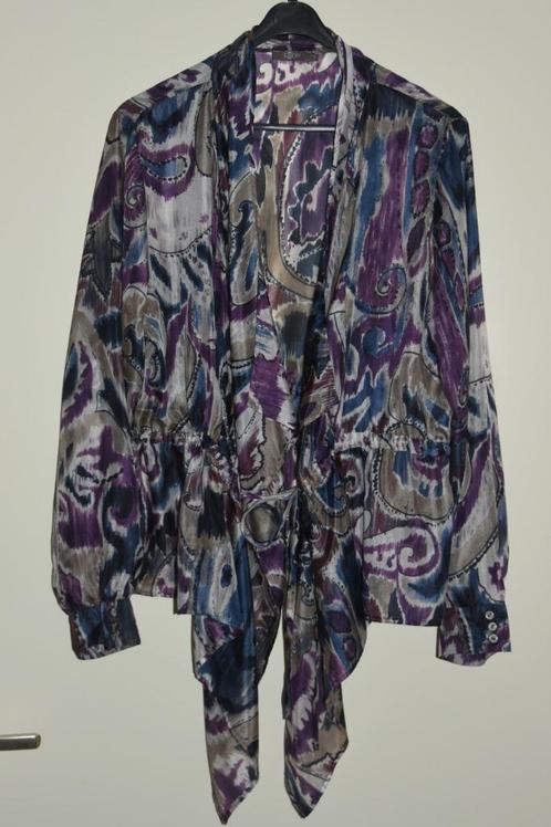 Chique 100% zijden wikkel blouse LEON maat 44 NIEUW, Kleding | Dames, Blouses en Tunieken, Nieuw, Maat 42/44 (L), Ophalen of Verzenden