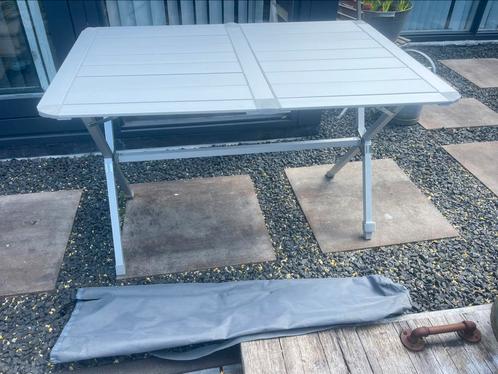 Prachtige rvs rol campingtafel stabiel met tas, Caravans en Kamperen, Kampeermeubelen, Zo goed als nieuw, Campingtafel, Ophalen