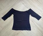 Vero Moda off shoulder t-shirt top donkerblauw ribstof s, Blauw, Vero Moda, Ophalen of Verzenden, Korte mouw