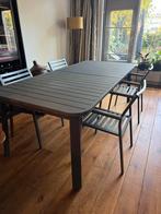 Japandi look Aluminium Tuinset - Tafel 225x100 + 4 Stoelen, Tuin en Terras, Tuinsets en Loungesets, Ophalen, 4 zitplaatsen, Gebruikt