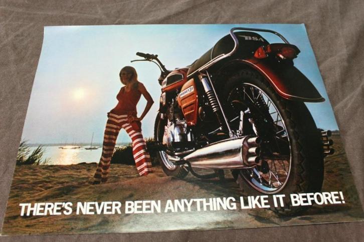 BSA 750cc Rocket 3 verkoop folder brochure 1970's ?, Motoren, Handleidingen en Instructieboekjes, Overige merken, Ophalen of Verzenden