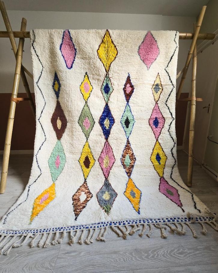 Berber vloerkleed azilal Marokkaans tapijt puur wol 300x215, Huis en Inrichting, Stoffering | Tapijten en Kleden, Nieuw, 200 cm of meer