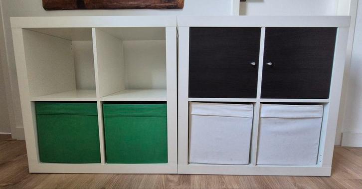 2 Ikea kastjes Kallax, 77x77 cm, Huis en Inrichting, Kasten | Overige, Gebruikt, Ophalen