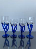 Vier Makora Krosno likeurglaasjes, Antiek en Kunst, Antiek | Glas en Kristal, Ophalen of Verzenden