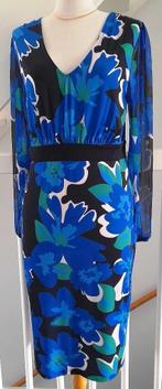 Blauw gebloemde jurk maat 40/42, Blauw, Nieuw, Ophalen of Verzenden, Body Flirt