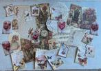 Junk journaling pakketje/scrapbooking 32 stuks roze/naturel, Ophalen of Verzenden, Zo goed als nieuw, Papier of Karton, Overige merken