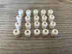 20x lego 1x1 tonnetjes wit voor 0.95 per setje van 20 stuks, Ophalen of Verzenden, Nieuw, Losse stenen, Lego