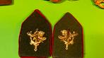 1e model Kraagspiegel set LIMBURGSE JAGERS fiber achterkant, Ophalen of Verzenden, Landmacht, Nederland, Embleem of Badge