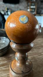 Oude houten klootschieters trofee 12/12-72 in goede staat, Ophalen of Verzenden