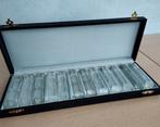 Vintage glazen messen leggers 12 stuks in doos, Antiek en Kunst, Antiek | Glas en Kristal, Ophalen of Verzenden