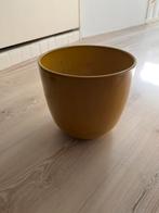 Bloempot geel rond 19cm diameter, Ophalen, Rond, Aardewerk, Minder dan 25 cm