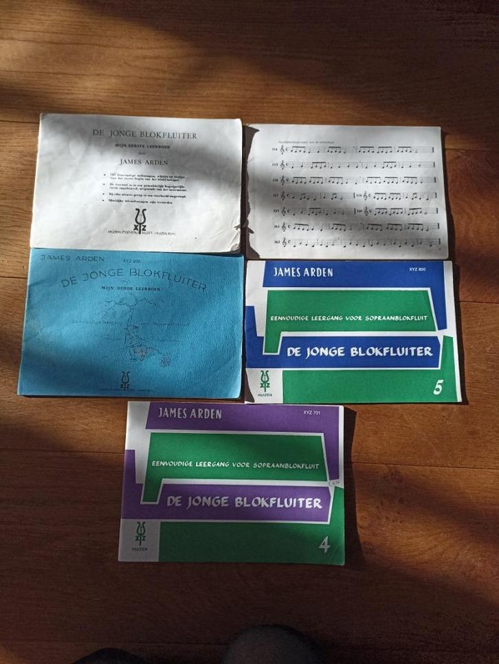 James Arden - lesboekjes blokfluit (deel 1, 2, 3, 5), Muziek en Instrumenten, Bladmuziek, Gebruikt, Les of Cursus, Populair, Blokfluit