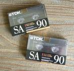 TDK Cassettebandjes     2 stuks SA-90    IEC II/type II, Cd's en Dvd's, Cassettebandjes, 2 t/m 25 bandjes, Ophalen of Verzenden