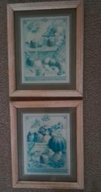 Schilderijtje 2x fruitdecor 24x28cm/ samen €4.50, Minder dan 50 cm, Ophalen of Verzenden, Zo goed als nieuw, Minder dan 50 cm