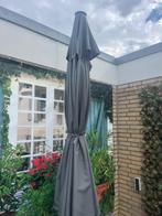 Z.g.a.n. parasol antra/grijs, parasolvoet+wiel en nieuwe par, Tuin en Terras, Parasols, Ophalen, Zo goed als nieuw, Minder dan 1 meter